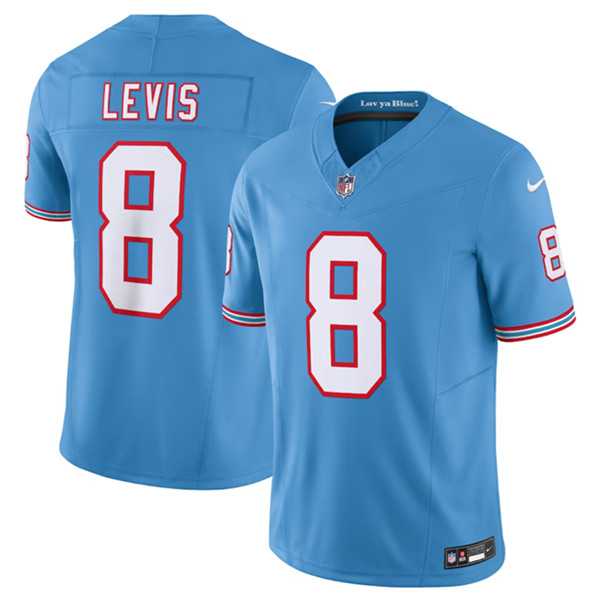 Men & Women & Youth Tennessee Titans #8 Will Levis Light Blue 2023 F.U.S.E. Vapor Throwback Limited Jersey,We sell and wholesale Men & Women & Youth Tennessee Titans #8 Will Levis Light Blue 2023 F.U.S.E. Vapor Throwback Limited Jersey on line form chian!